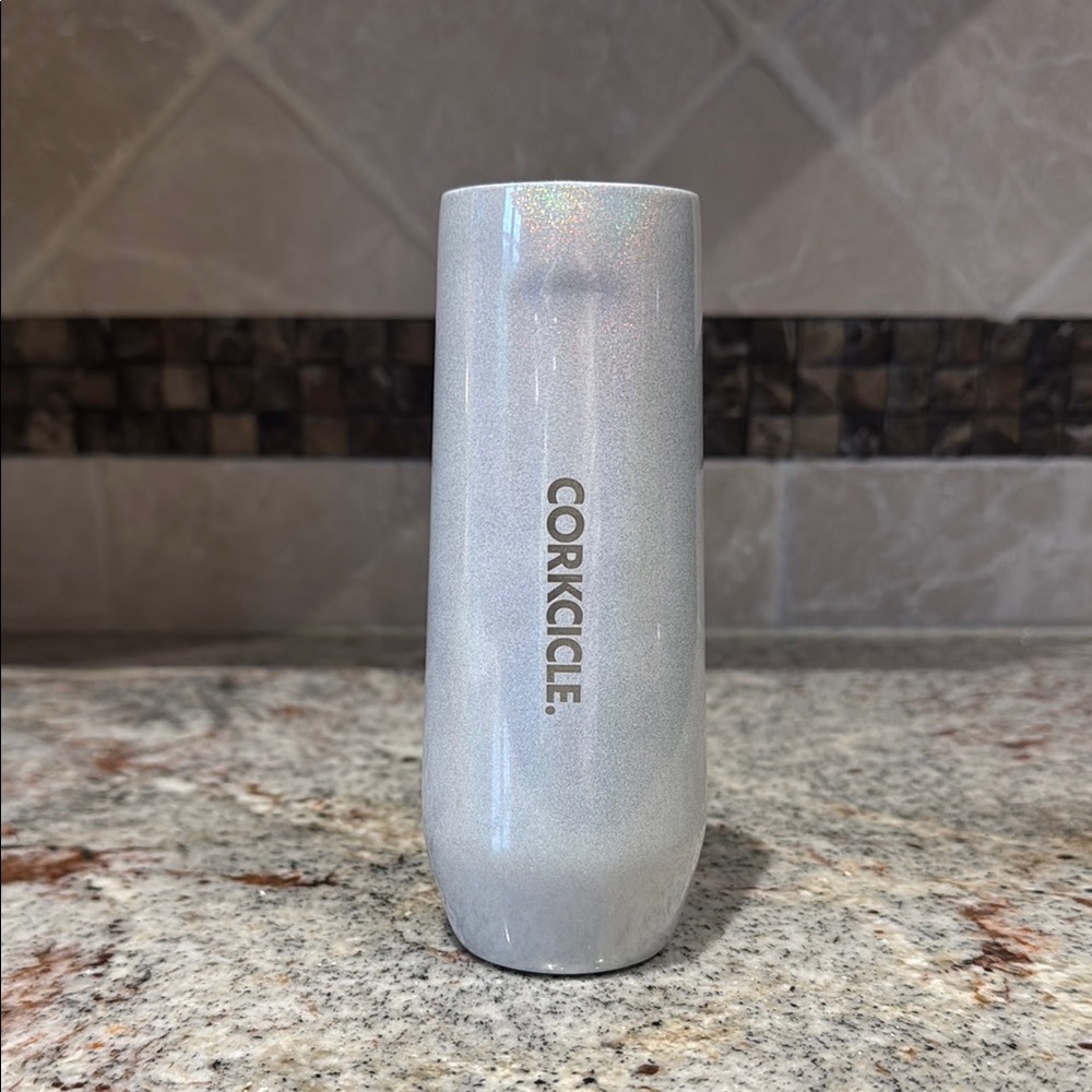 Corkcicle Shimmering Silver Tumbler